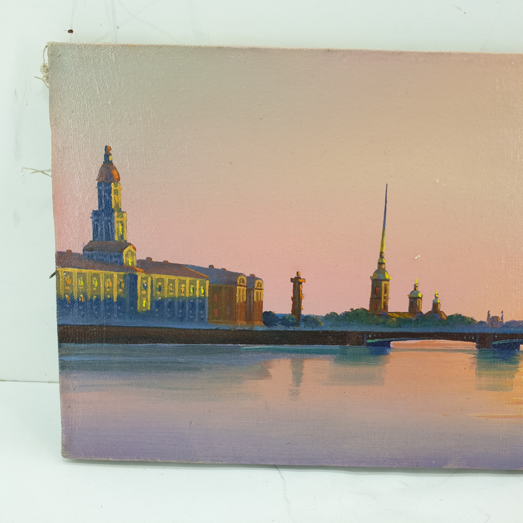 Картина "Разводные мосты Санкт-Петербурга" 19х40см. Картинка 2